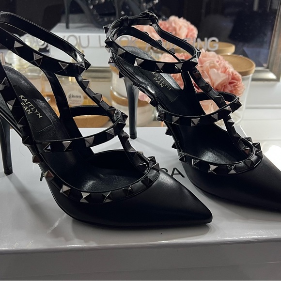 Kaitlyn Pan Studded High Heels size 6.5 - Picture 4 of 7